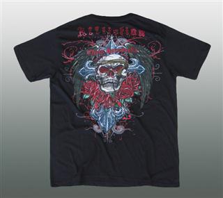 AFFLICTION SHIRT MIT STRASS Gr. L #028-1D