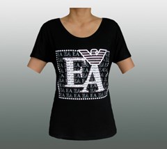 ARMANI DAMEN SHIRT MIT STRASS Gr. L / XL #AR525