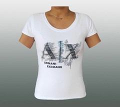 ARMANI DAMEN T-SHIRT MIT STRASS GR. M #AR529-2