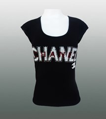 CHANEL DAMEN SHIRT MIT STRASS GR. M / L #CH016