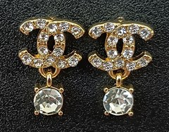 CHANEL OHRRINGE MIT STRASS #CH021G