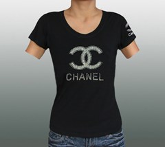 CHANEL DAMEN SHIRT MIT STRASS Gr. L #CH022