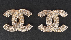 CHANEL OHRRINGE MIT STRASS #CH023G