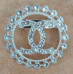 CHANEL ANSTECKNADEL BROSCHE PIN MIT STRASS #CH310S