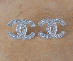 CHANEL OHRRINGE MIT STRASS #CC568SW