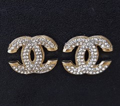 CHANEL OHRRINGE MIT STRASS #636G 