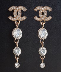 CHANEL OHRRINGE MIT STRASS #CC654G