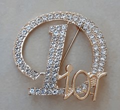 DIOR ANSTECKNADEL / PIN / BROSCHE MIT STRASS #DIO200G