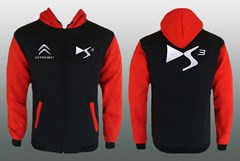 CITROEN DS3 HOODIE SCHWARZ-ROT