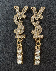 YSL OHRRINGE MIT STRASS #068G