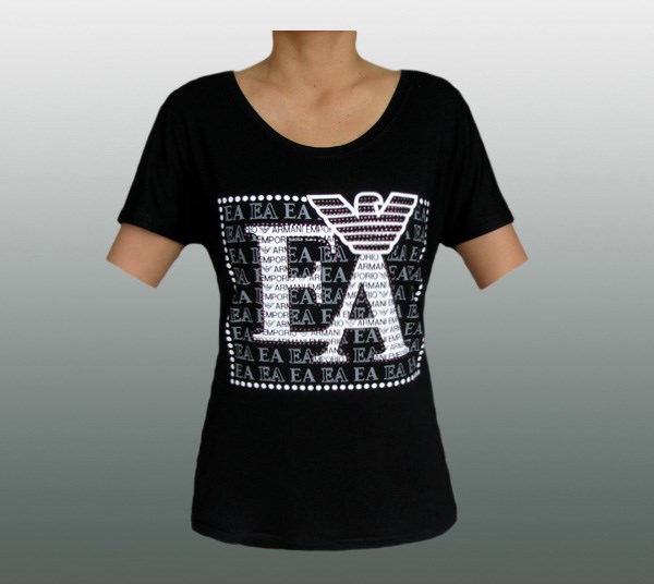 ARMANI DAMEN SHIRT MIT STRASS