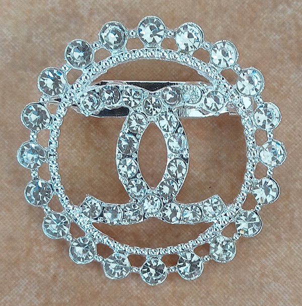 CC ANSTECKNADEL BROSCHE PIN MIT STRASS
