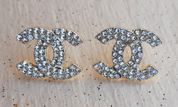 CC OHRRINGE MIT STRASS  CC Earrings with blink blink