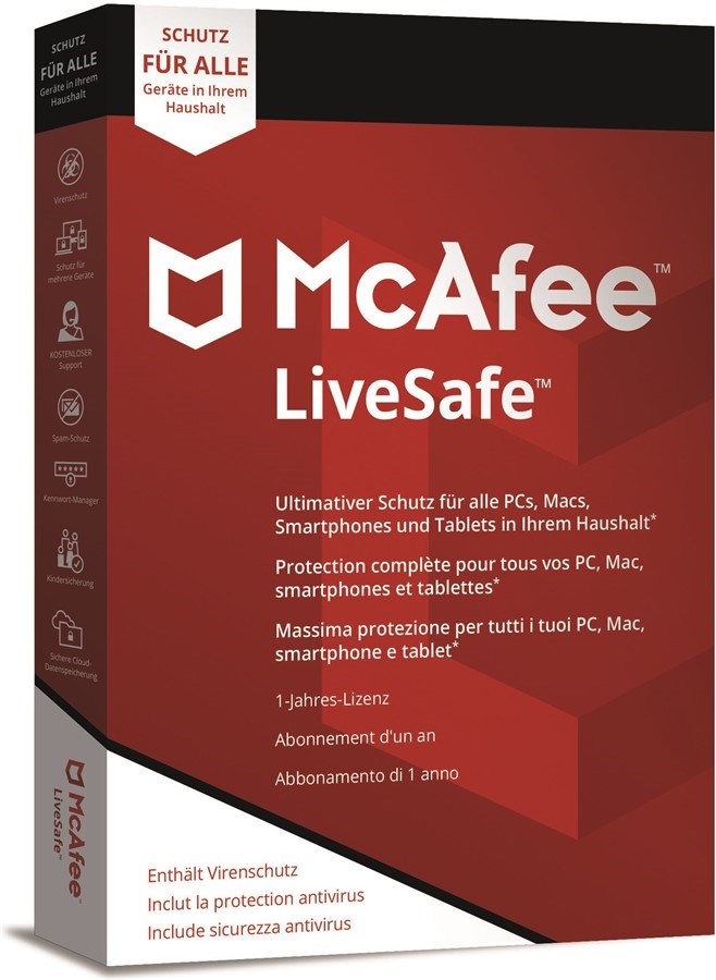 MCAFEE LIVESAVE UNLIMITED 1JAHR